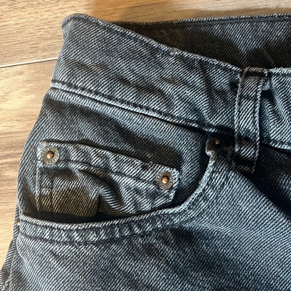 ASOS Dark Grey Denim Wide Leg Pants - Picture 6 of 7